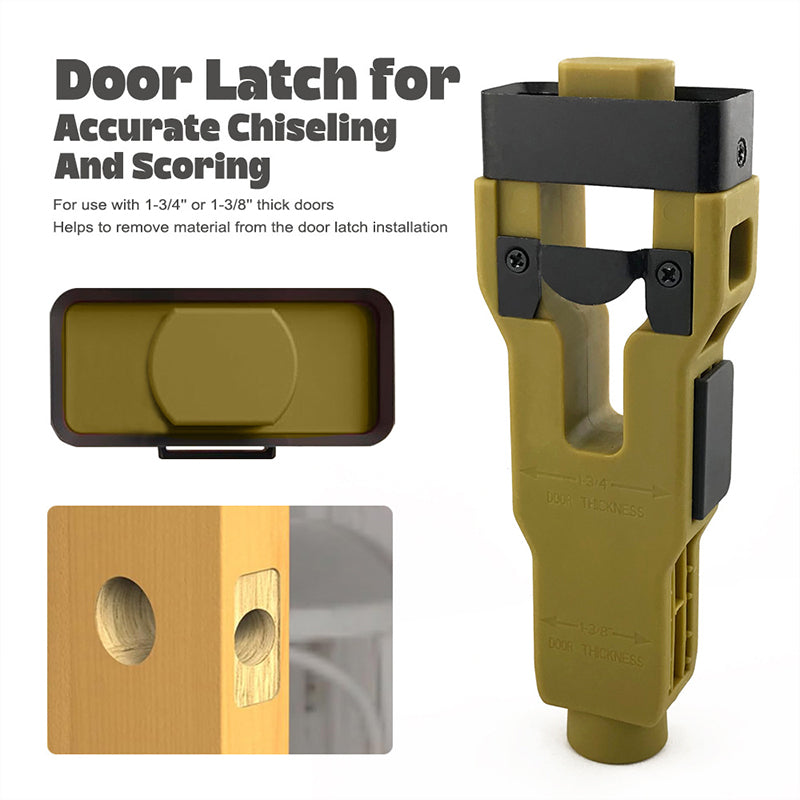 DoorFit Latch Mortise Guide | Adjustable Door Plate Installation Tool 