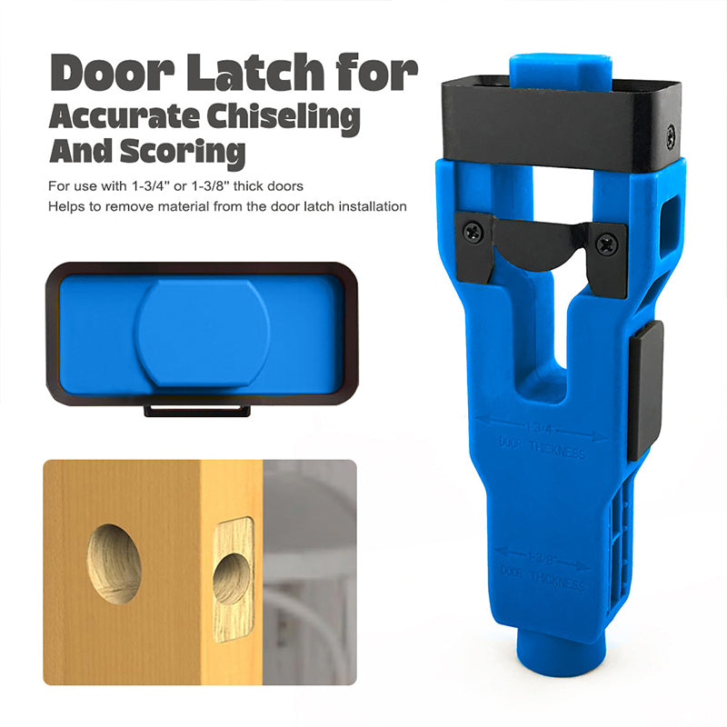DoorFit Latch Mortise Guide | Adjustable Door Plate Installation Tool 