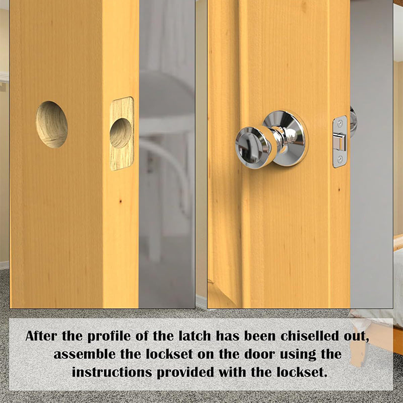 DoorFit Latch Mortise Guide | Adjustable Door Plate Installation Tool 