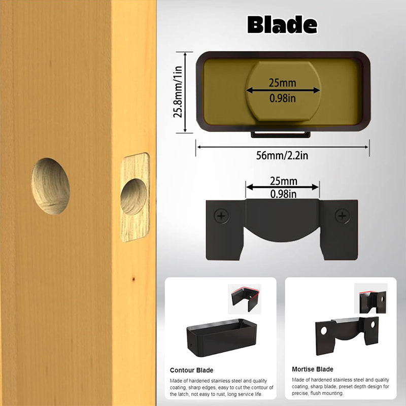 DoorFit Latch Mortise Guide | Adjustable Door Plate Installation Tool 