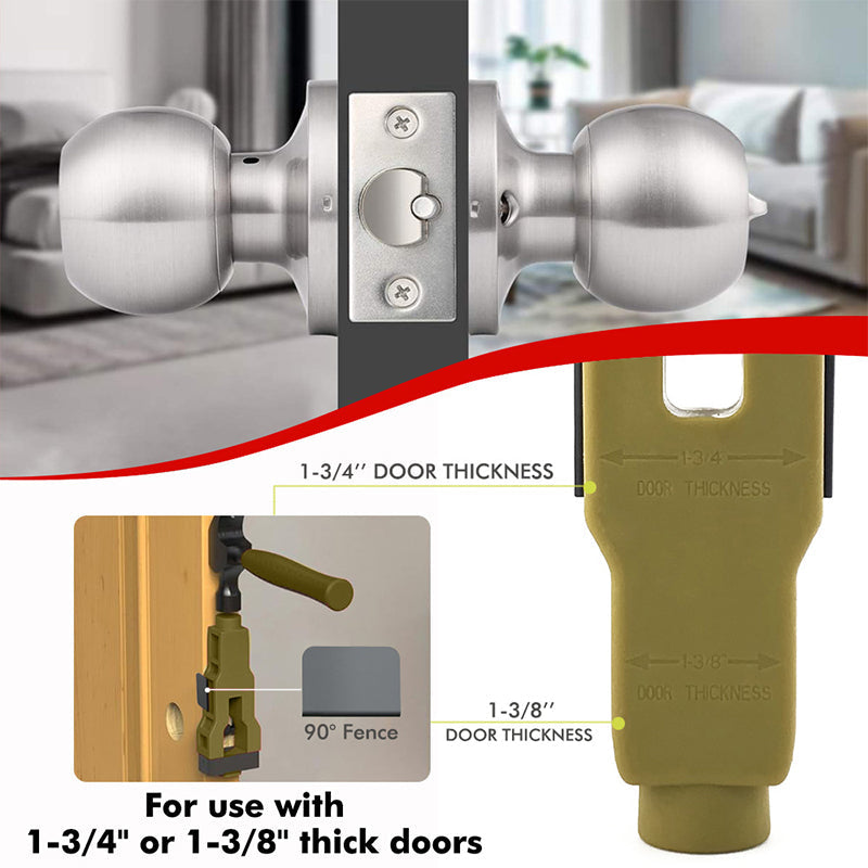 DoorFit Latch Mortise Guide | Adjustable Door Plate Installation Tool 