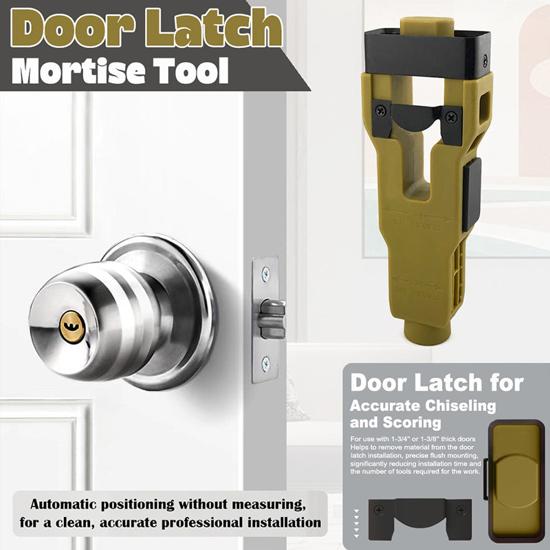 DoorFit Latch Mortise Guide | Adjustable Door Plate Installation Tool 