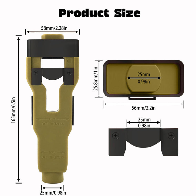 DoorFit Latch Mortise Guide | Adjustable Door Plate Installation Tool 