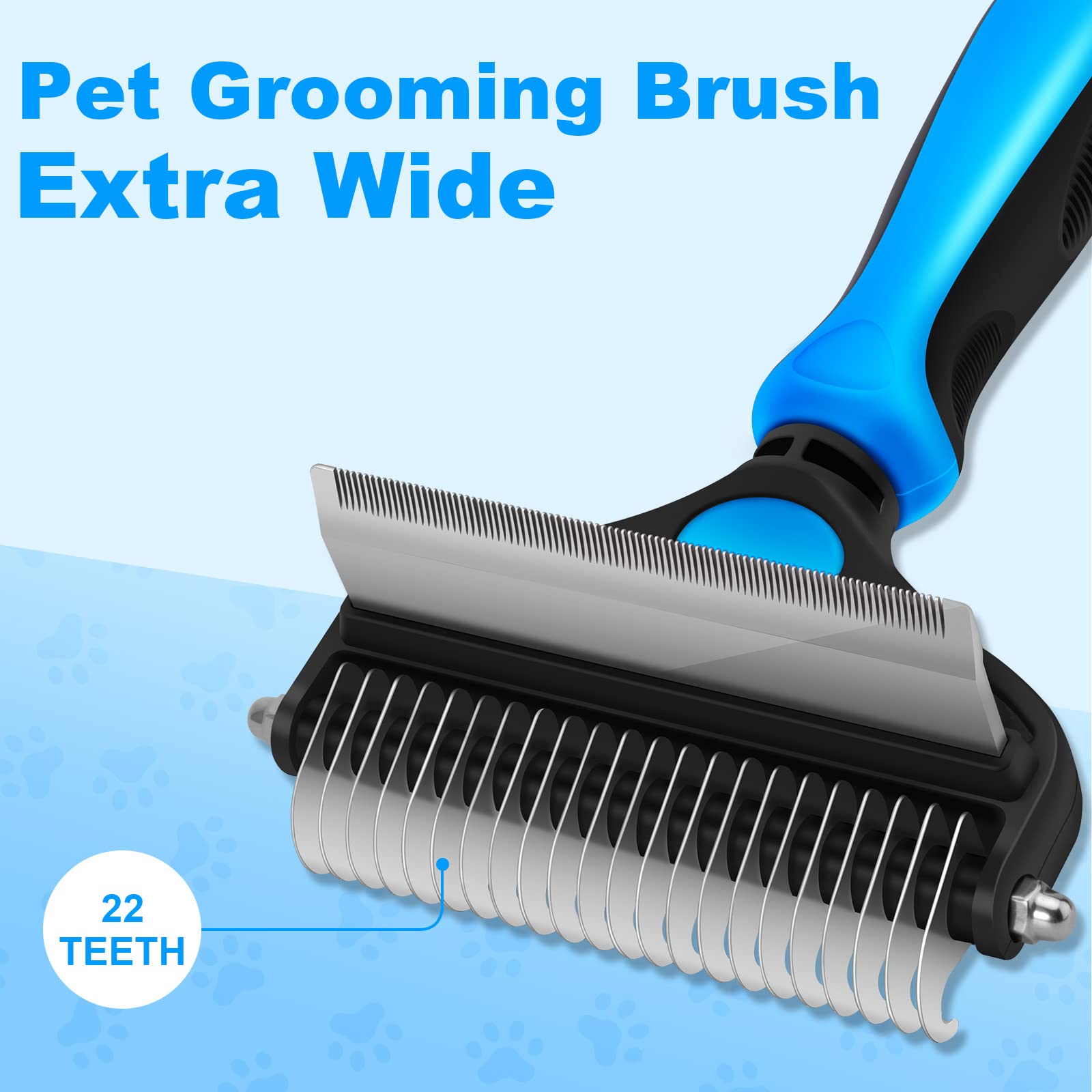 Dual-Care Dog Deshedding Rake | Undercoat Comb for Medium to Large Dogs 