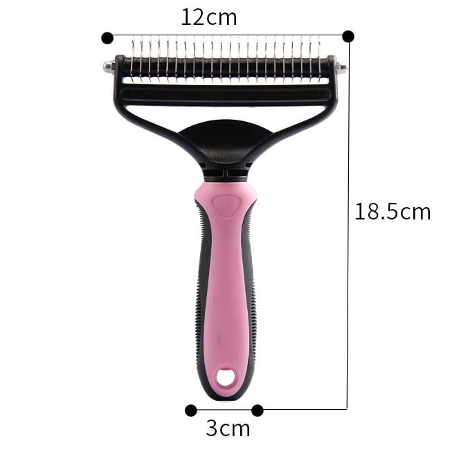 Dual-Care Dog Deshedding Rake | Undercoat Comb for Medium to Large Dogs 