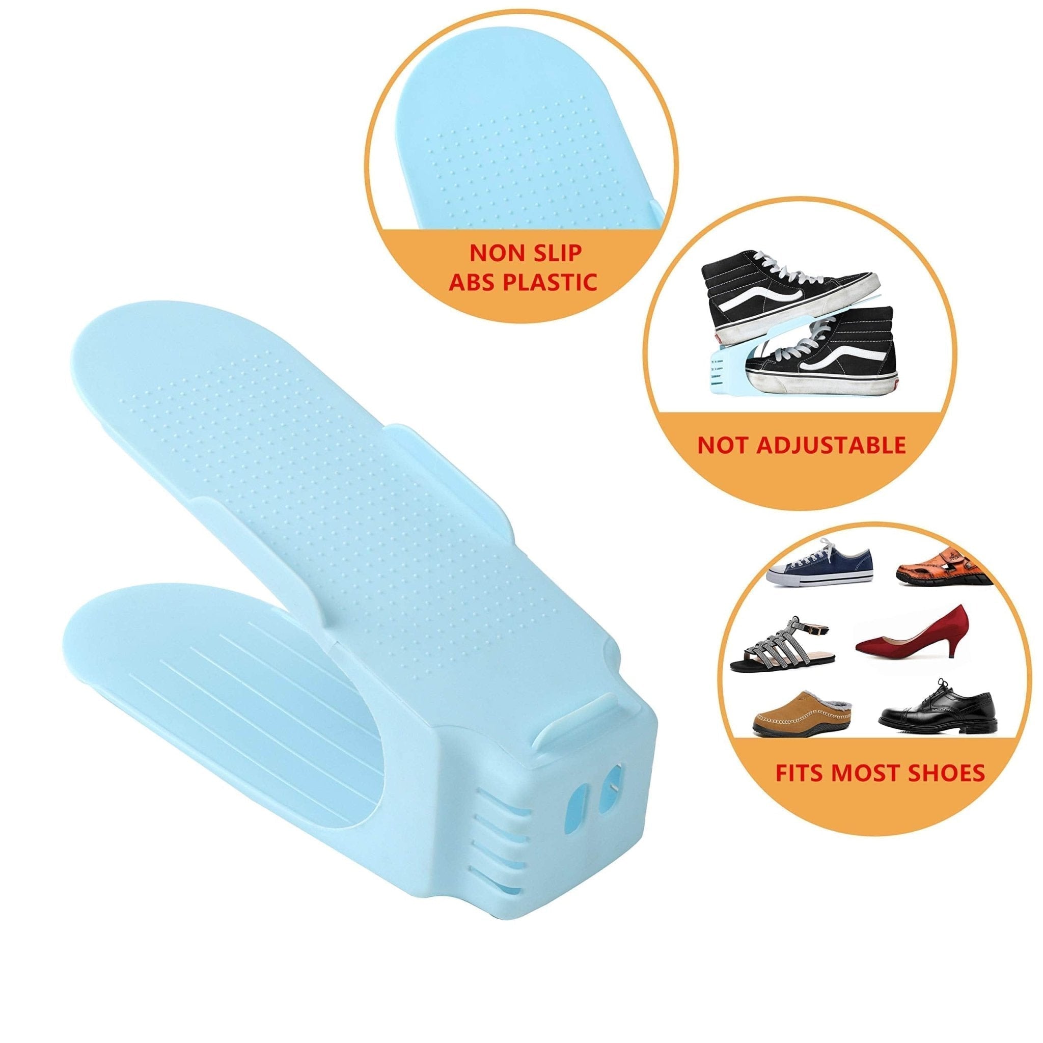 Dura Shoe Organizer | Adjustable Plastic Shoe Rack for Closet 