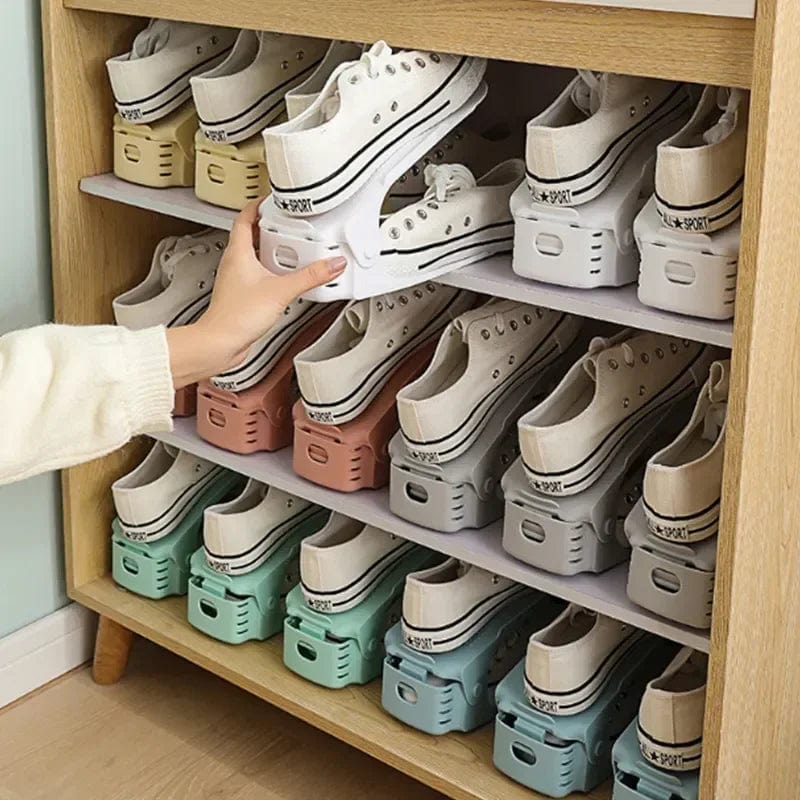 Dura Shoe Organizer | Adjustable Plastic Shoe Rack for Closet 