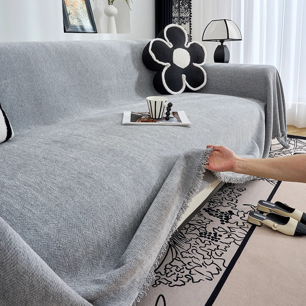 Durable Chenille Couch Cover for Family Protection – Stylish and Easy to Maintain 
