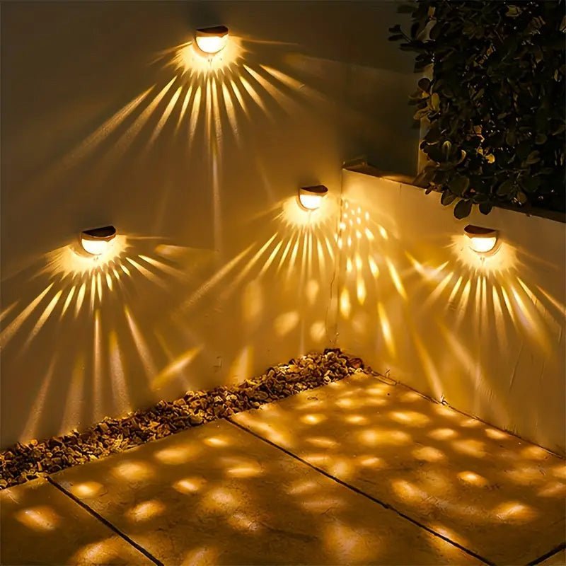 Duskline Solar Fence Lights | Auto Sensor Outdoor Accent Lighting | Weather-Resistant 2-Pack 