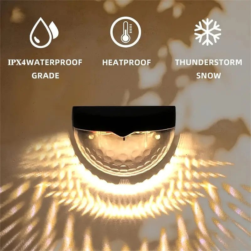 Duskline Solar Fence Lights | Auto Sensor Outdoor Accent Lighting | Weather-Resistant 2-Pack 