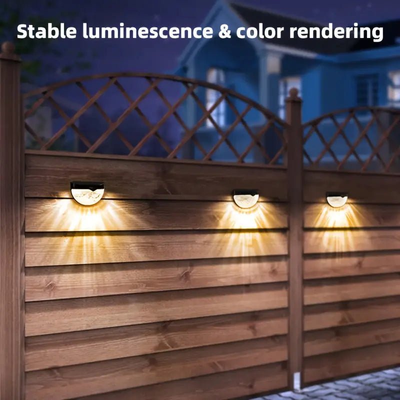 Duskline Solar Fence Lights | Auto Sensor Outdoor Accent Lighting | Weather-Resistant 2-Pack 