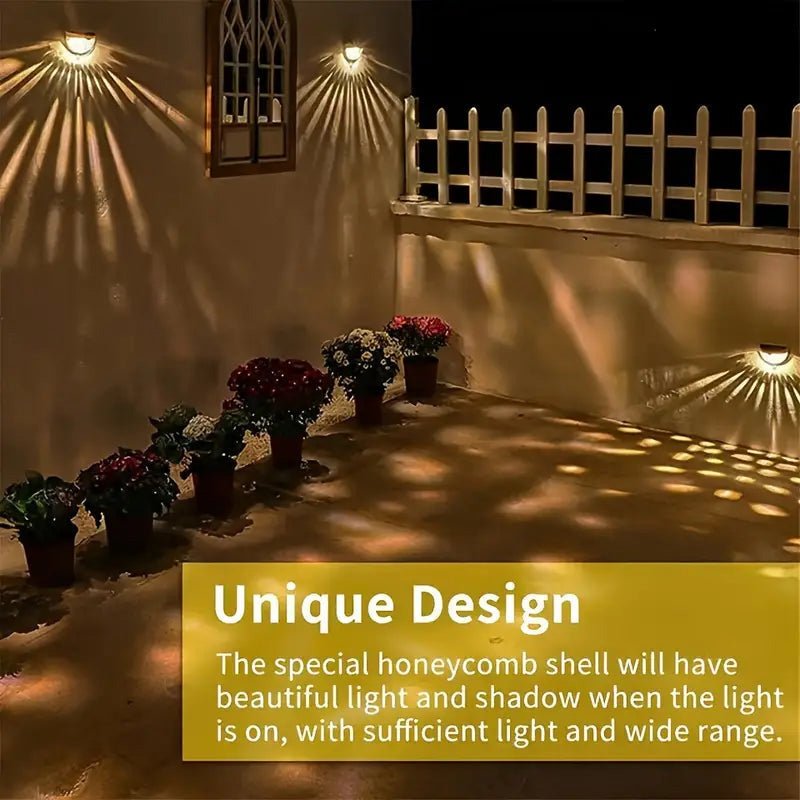 Duskline Solar Fence Lights | Auto Sensor Outdoor Accent Lighting | Weather-Resistant 2-Pack 