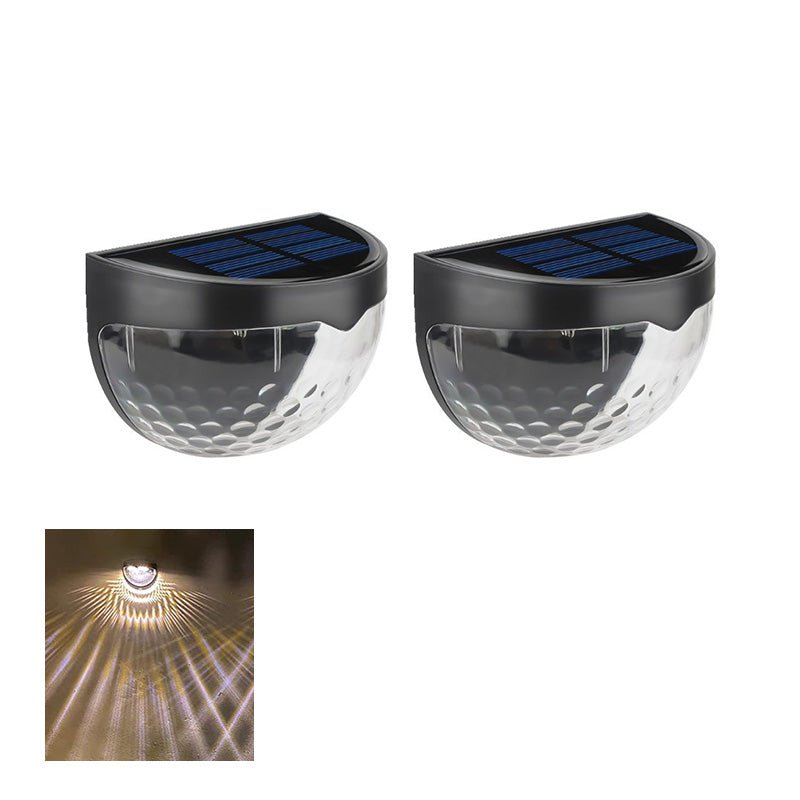 Duskline Solar Fence Lights | Auto Sensor Outdoor Accent Lighting | Weather-Resistant 2-Pack 