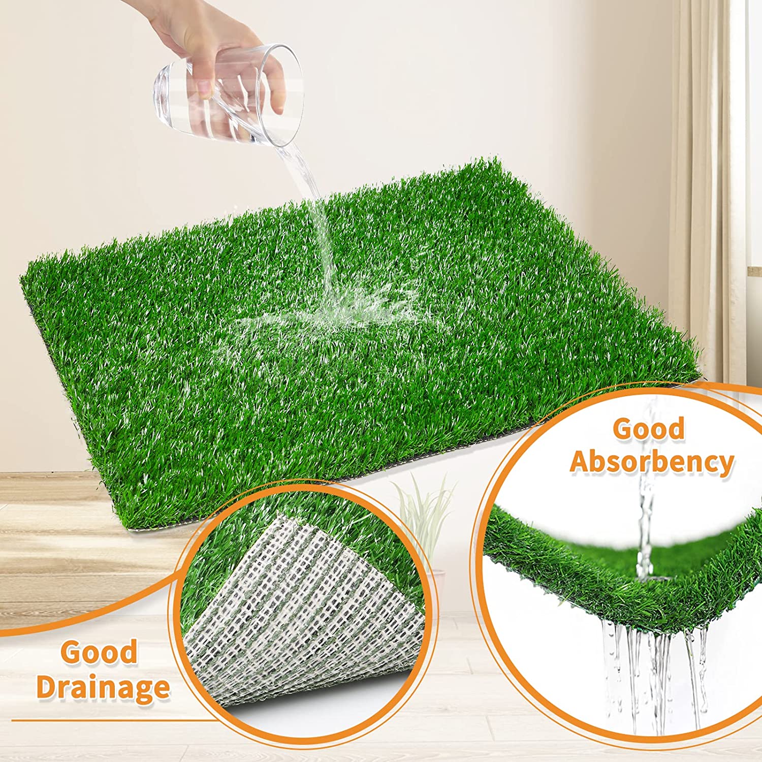 DwellTurf Indoor Dog Potty Mat | Washable Grass Relief Pads for Training 