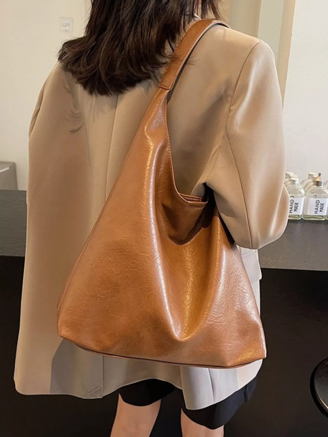 PU Leather Tote Bag 