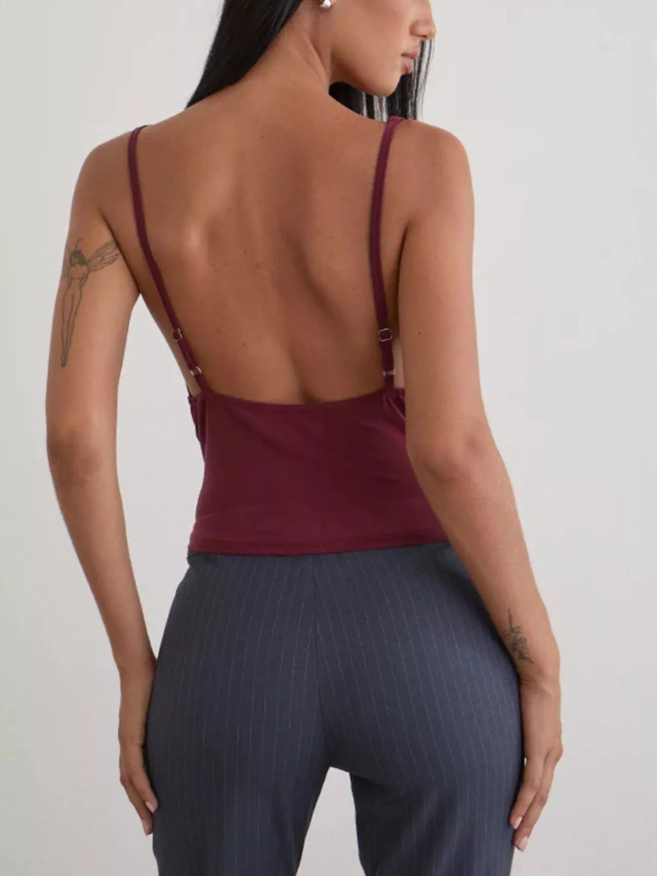 Sequin Detail Ruched Tank 