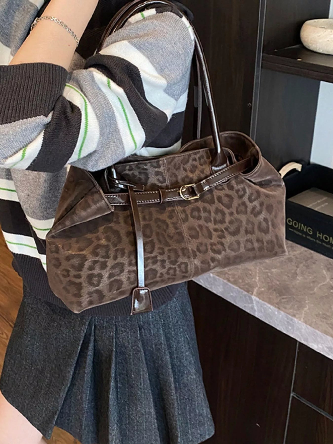 Leopard Print Handbag 