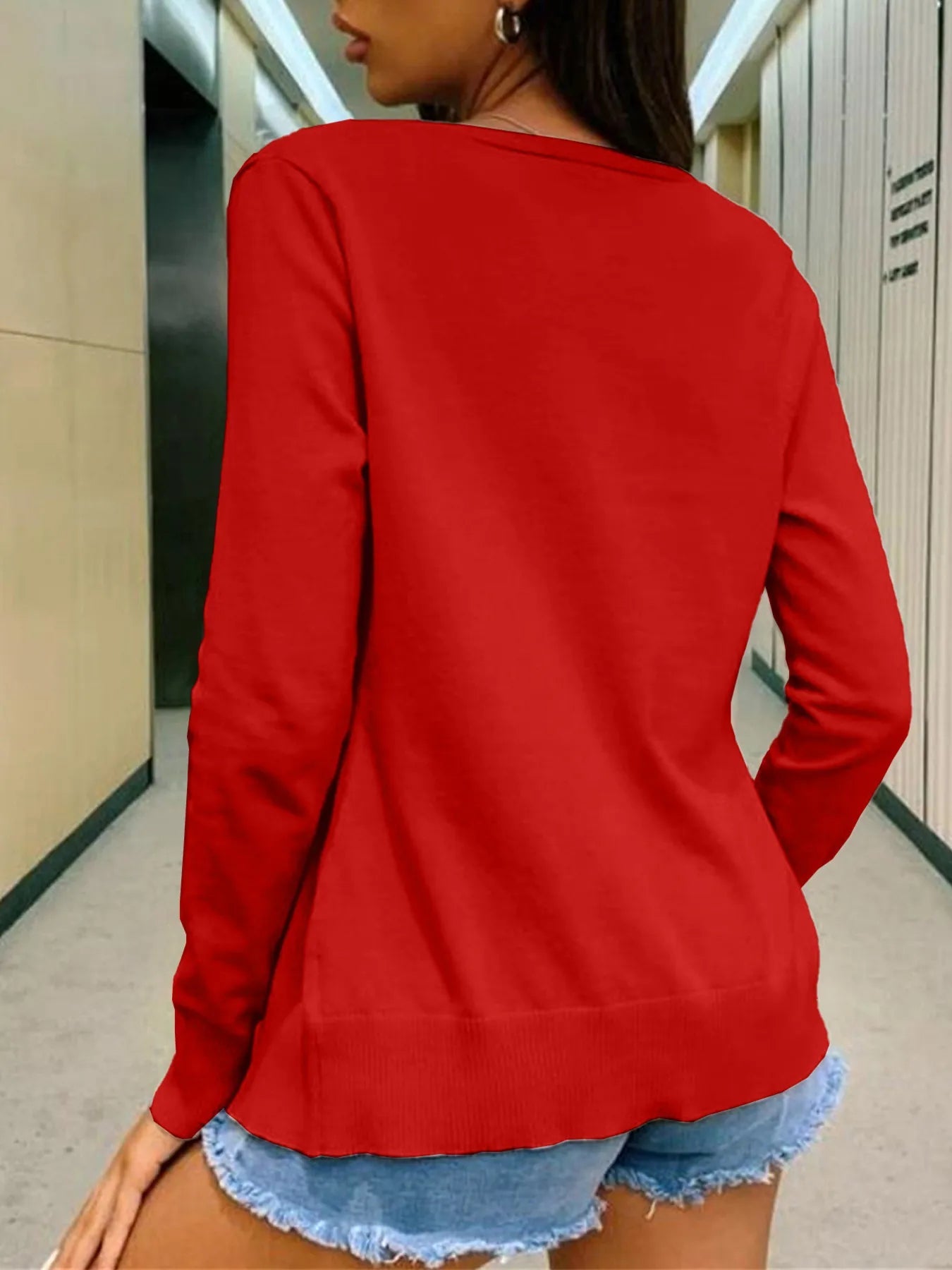 Button-Up Long Sleeve Cardigan 