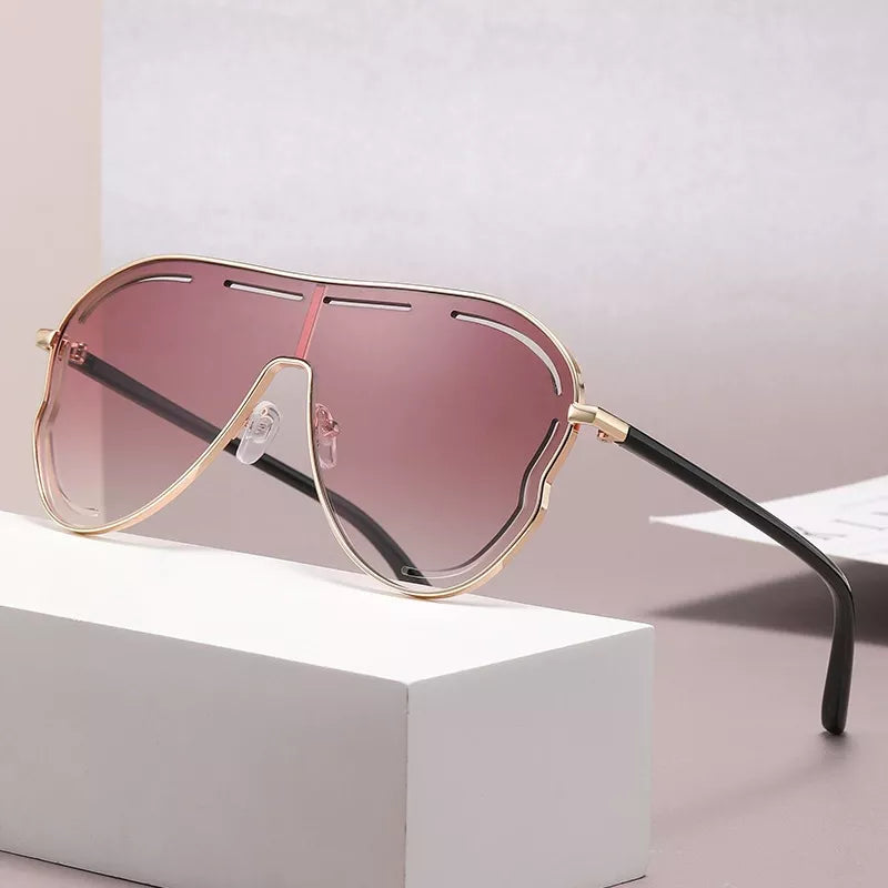 Oversized Aviator Gradient Sunglasses 