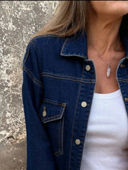 Button Up Long Sleeve Denim Jacket 