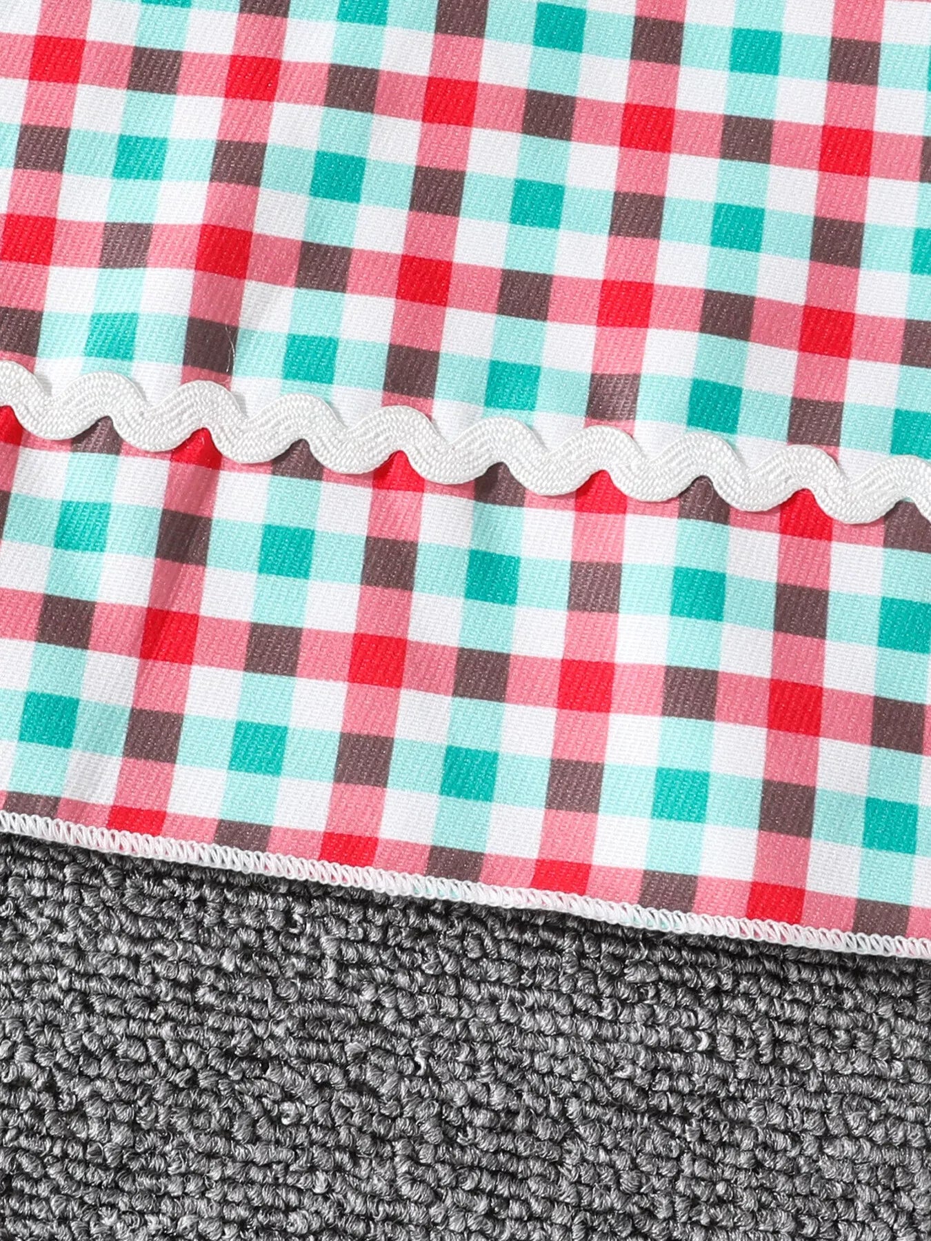 Children's Christmas Tree Plaid Dress 