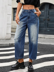 Wide Leg Jeans with Pockets 