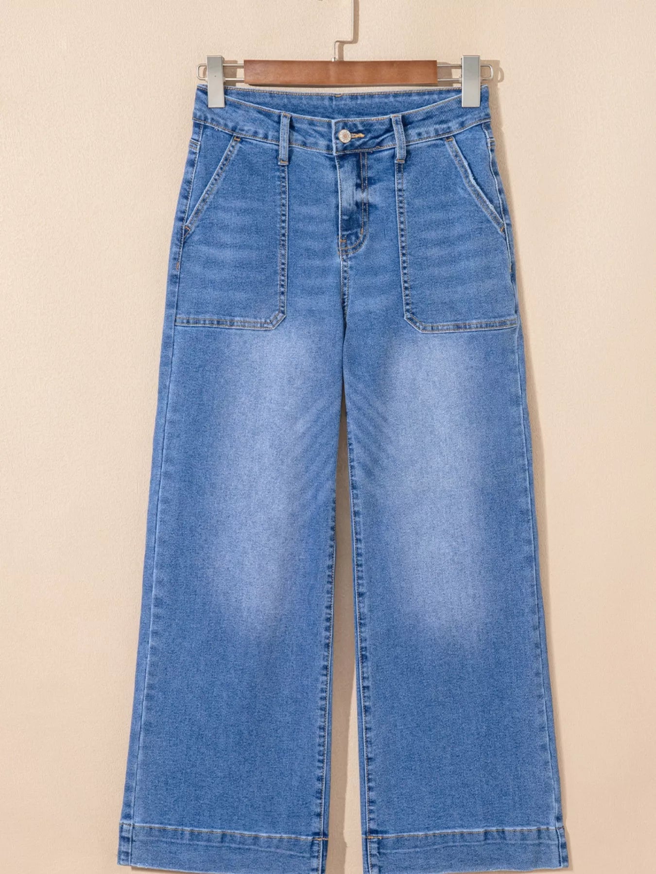 High-Waisted Wide Leg Flare Jeans 