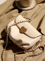 Heart Buckle Chain Crossbody Bag 