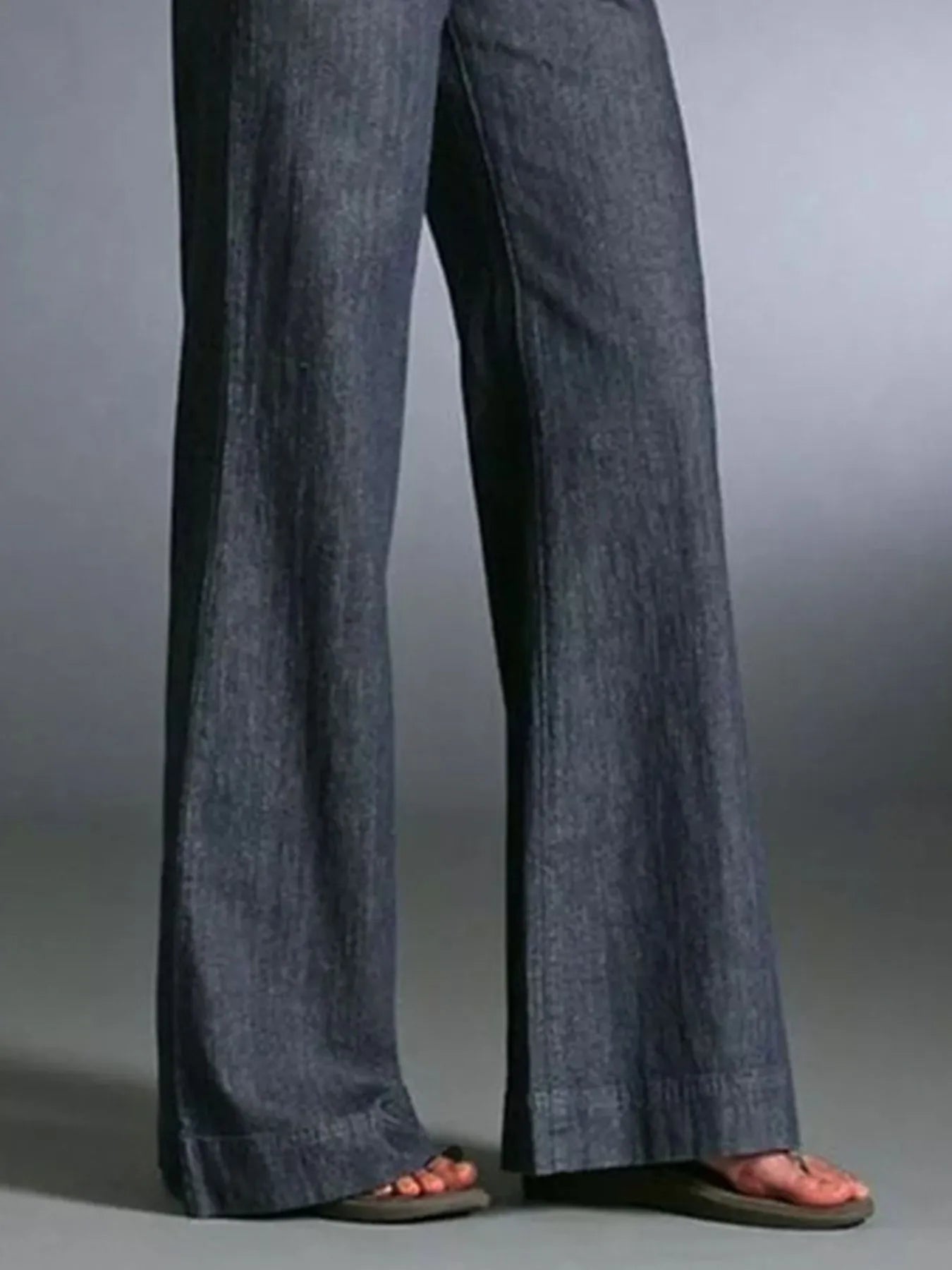 Full Size High-Waisted Wide-Leg Wash Jeans Plus Size 
