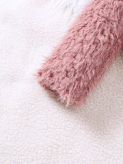 Children's Faux Fur Jacket & Ribbed Dress Set 