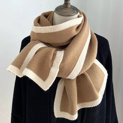 Contrast Trim Winter Scarf 