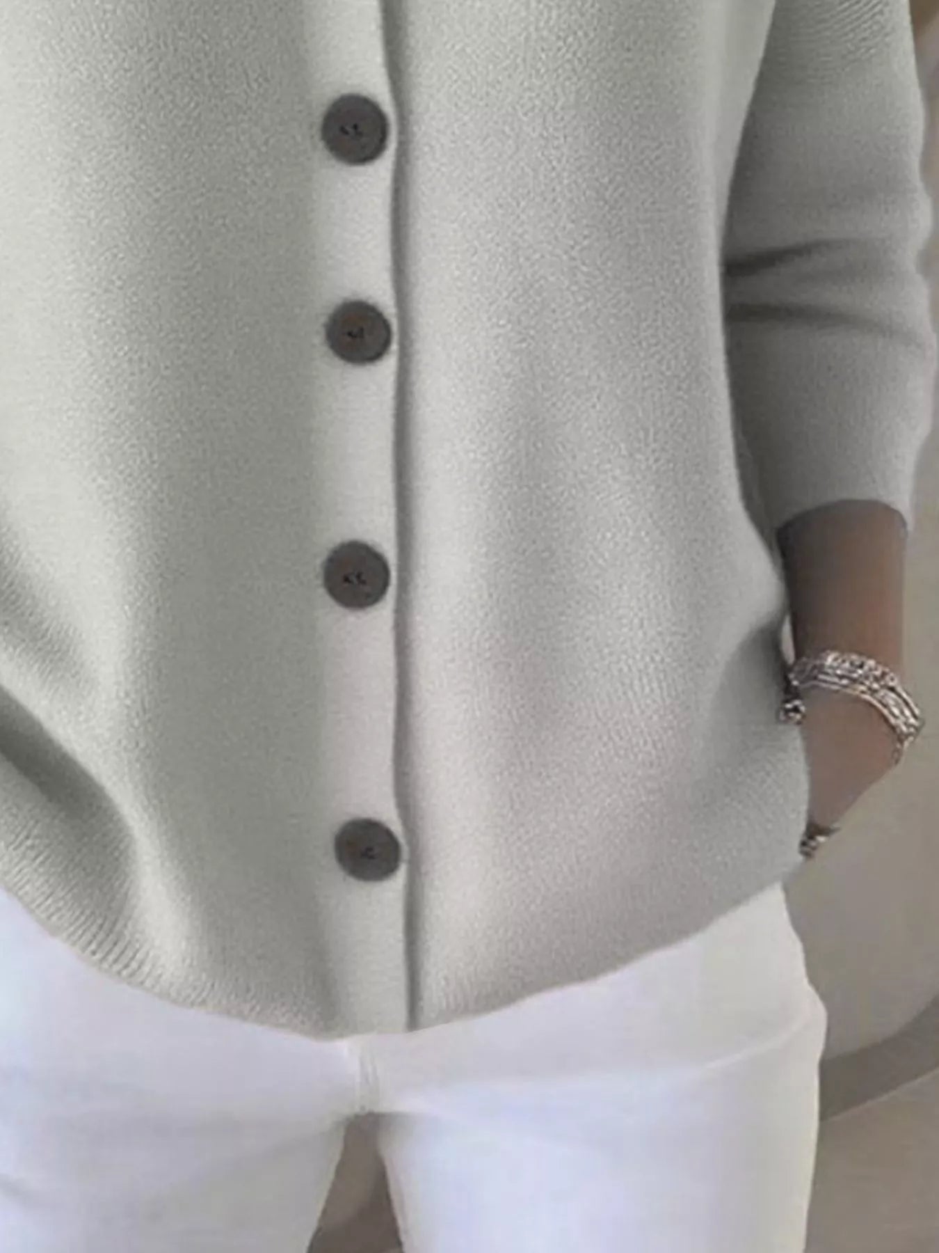 Full Size Hooded Button-Front Soft Knit Cardigan Plus Size 