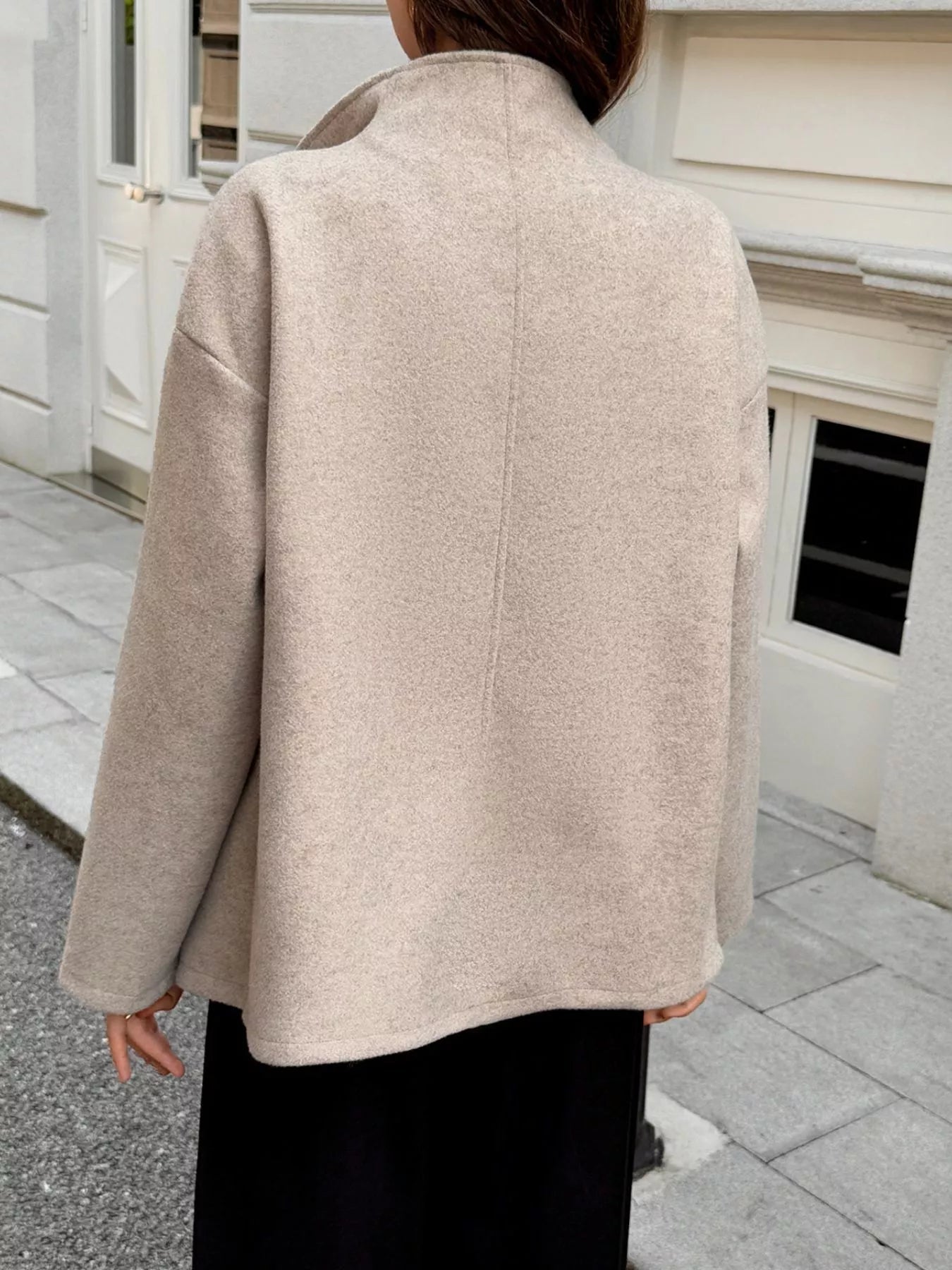 Double-Breasted Dropped Shoulder Jacket 