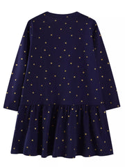 Children's Embroidered Unicorn Long Sleeve Dress 