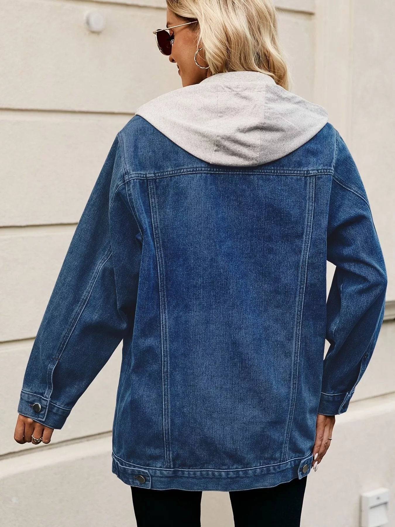 Button Up Long Sleeve Denim Jacket 