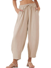 Full Size Drawstring Cropped Jogger Pants Plus Size 