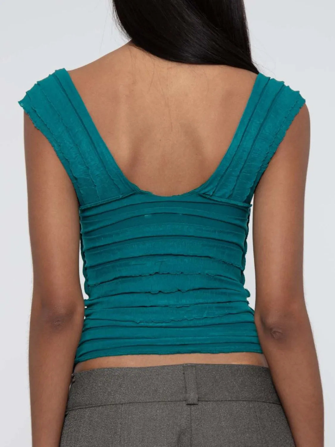 Ruched Solid Tank 