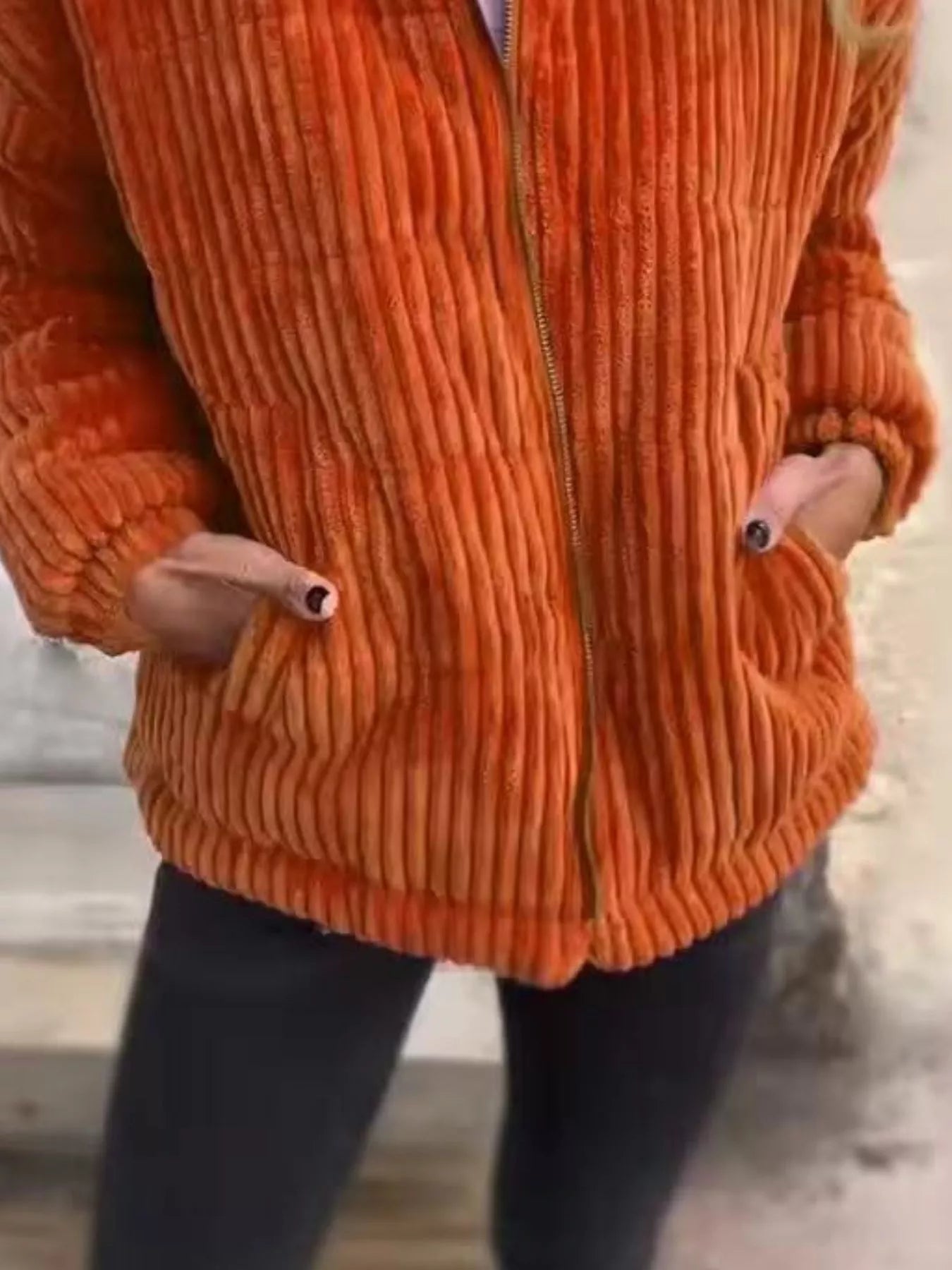 Full Size Zip Up Turtleneck Long Sleeve Winter Coat Plus Size 