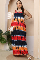 Plus Size Tie-Shoulder Maxi Dress 