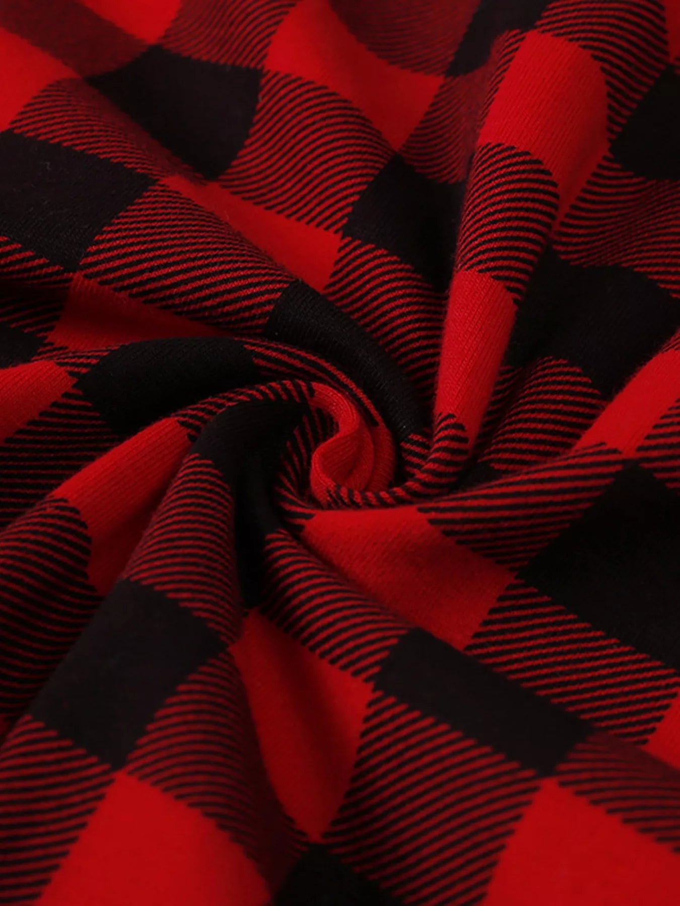 Children's Plaid Ruffle Hem Long Sleeve Dress 