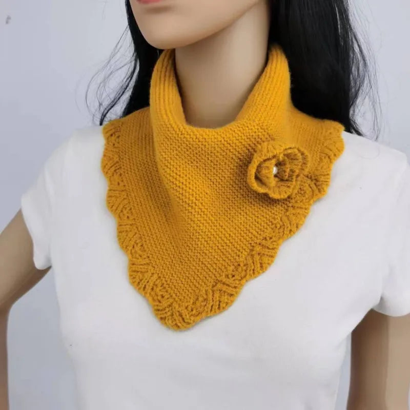 Add a Touch of Elegance with the PetalEdge™ Crocheted Triangle Scarf 