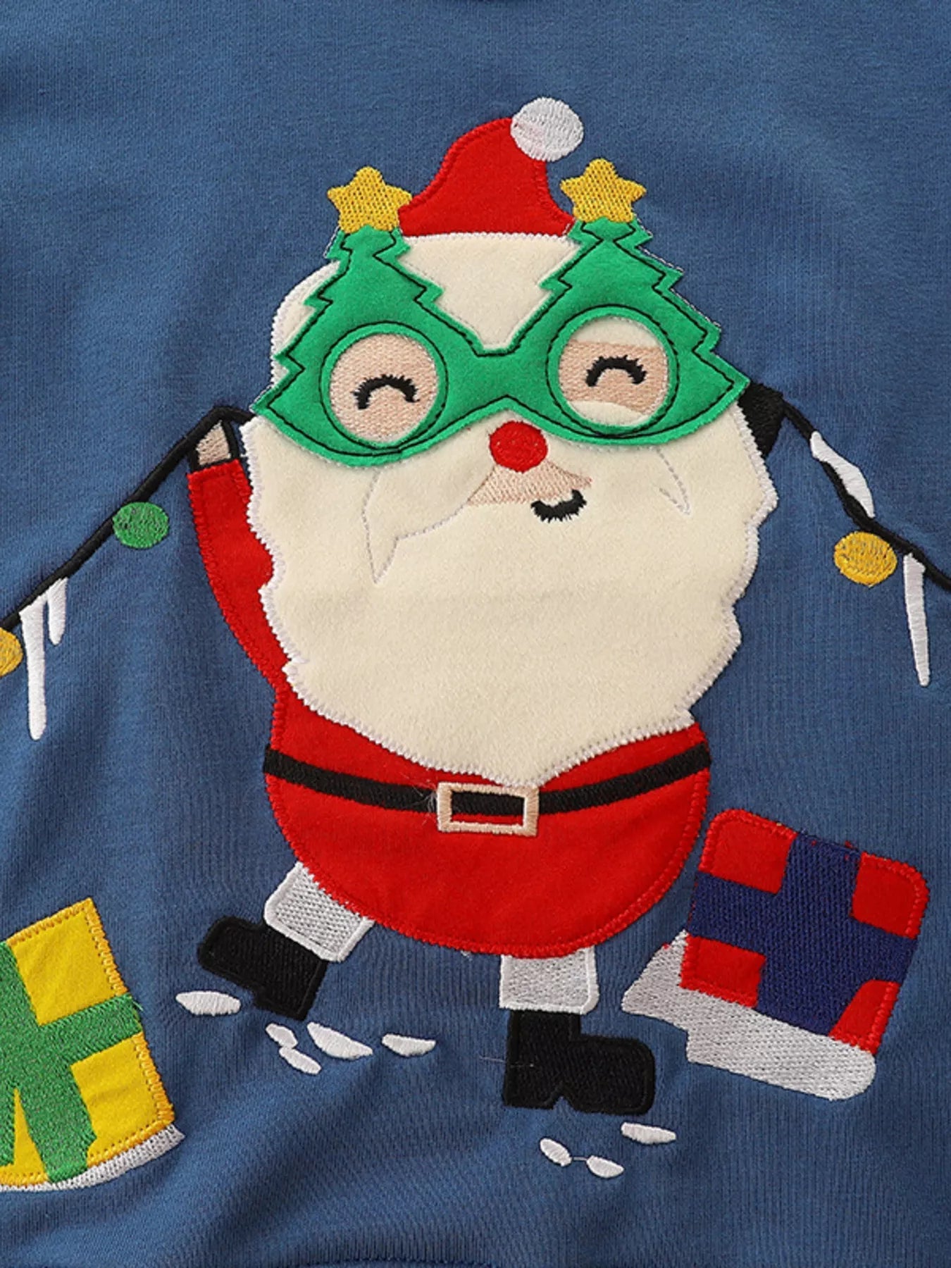 Children's Santa Applique Christmas Sweatshirt 