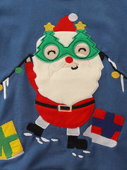 Children's Santa Applique Christmas Sweatshirt 