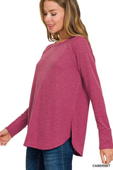 Zenana Baby Waffle Long Sleeve Top 