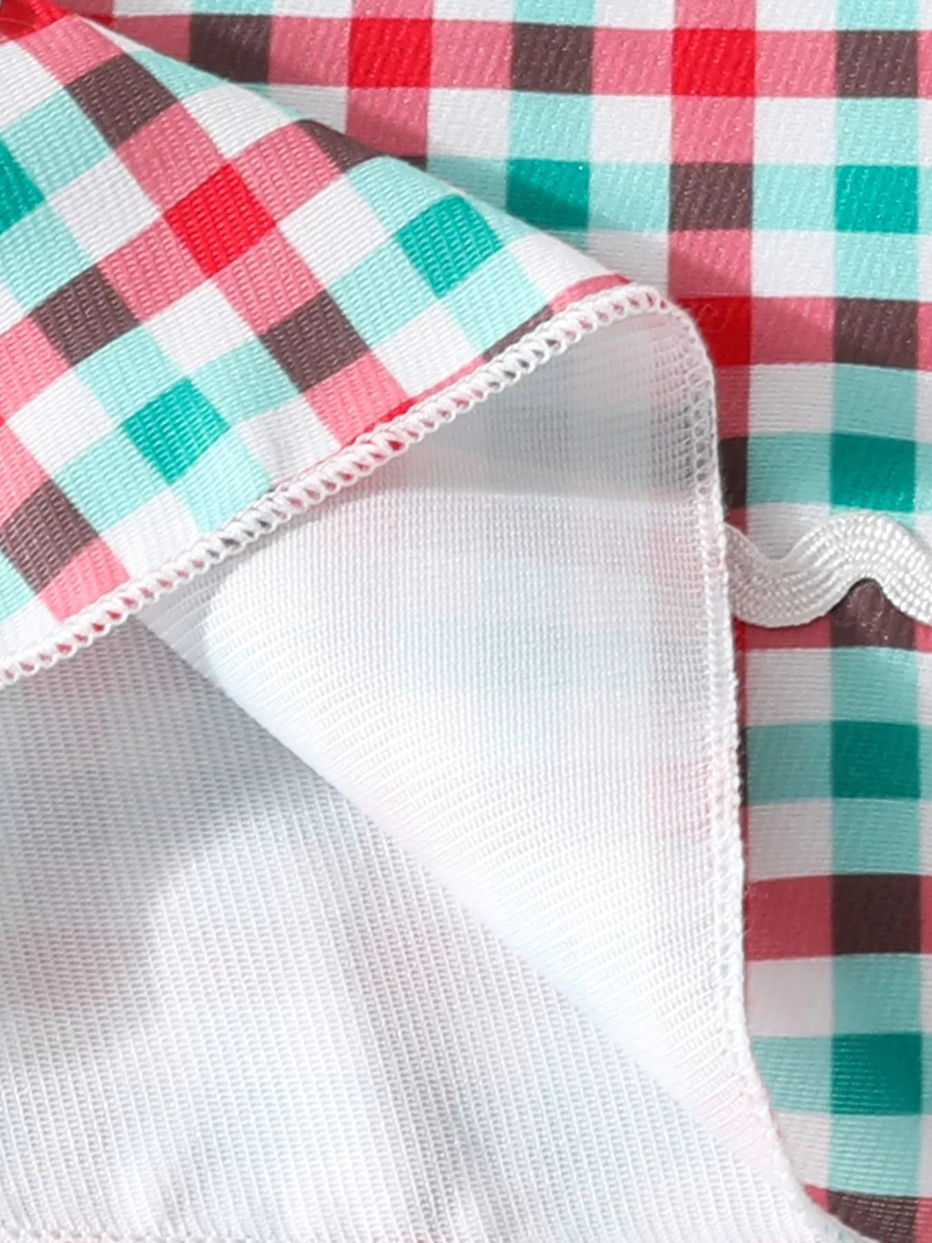 Children's Christmas Tree Plaid Dress 