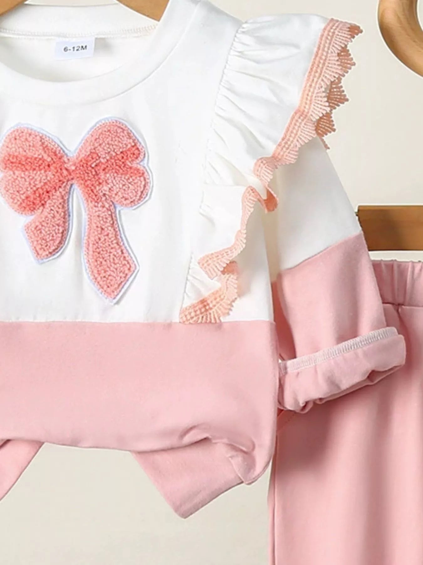 Children's Flower Long Sleeve Top and Pants Set 