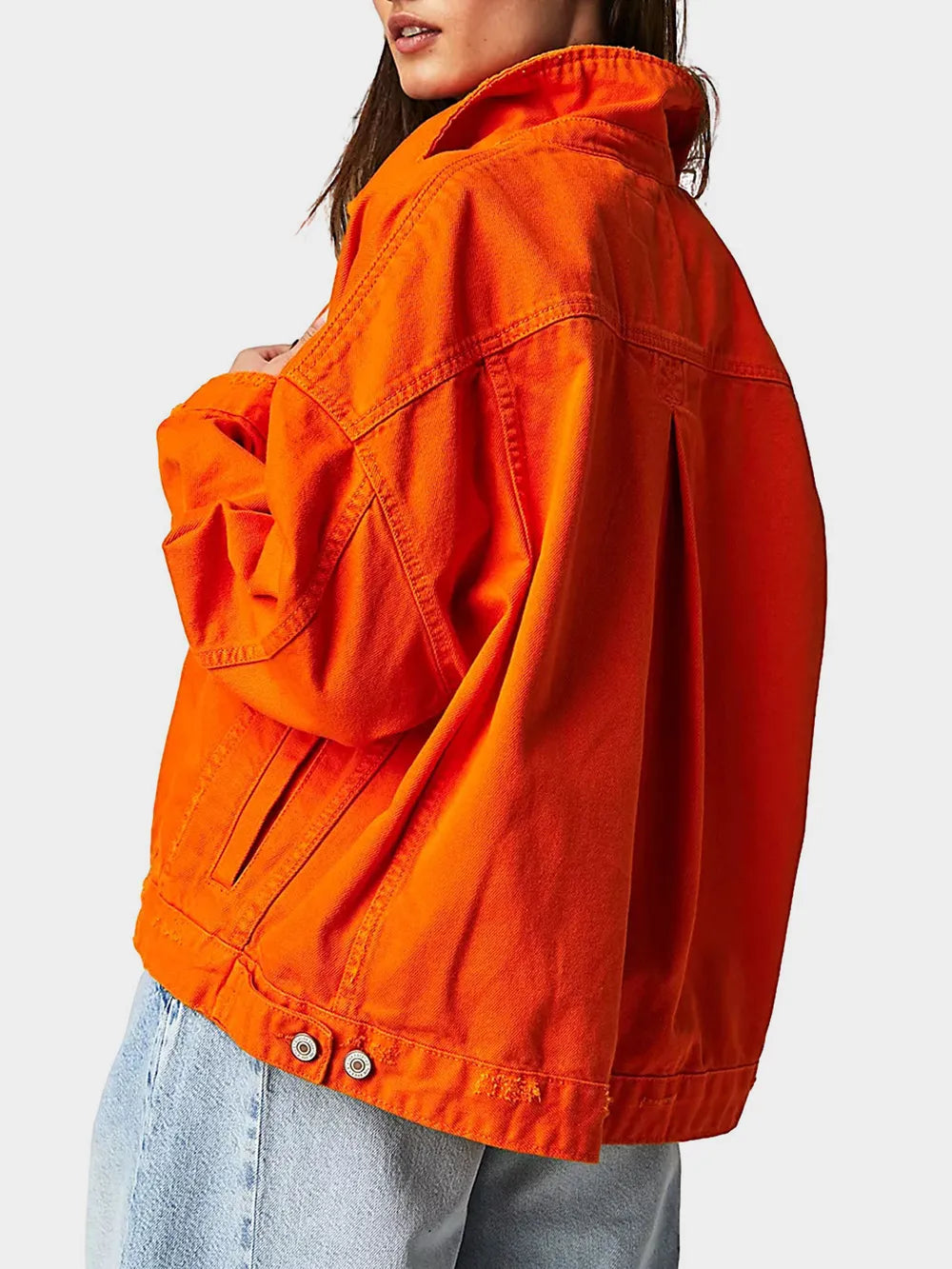 Button Up Long Sleeve Denim Jacket 