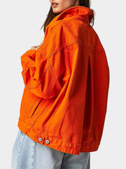 Button Up Long Sleeve Denim Jacket 