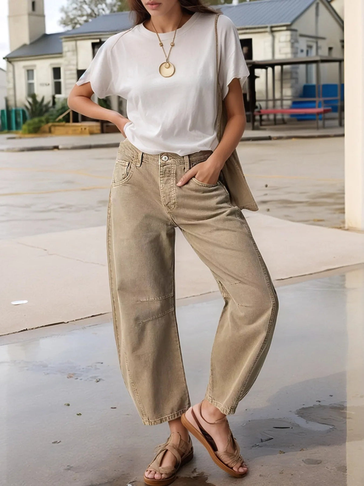 Wide Leg Relaxed Fit Jeans 