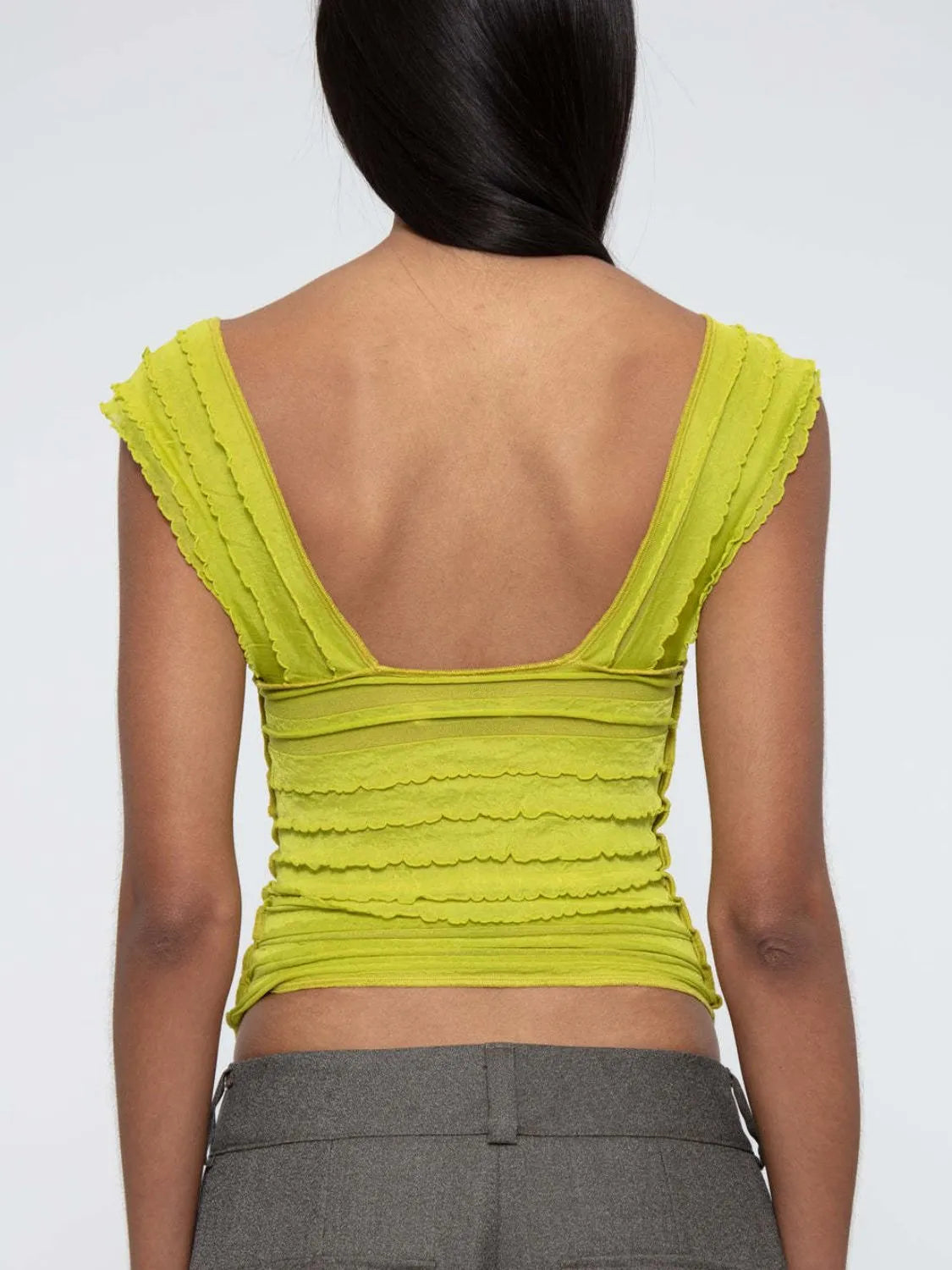 Ruched Solid Tank 